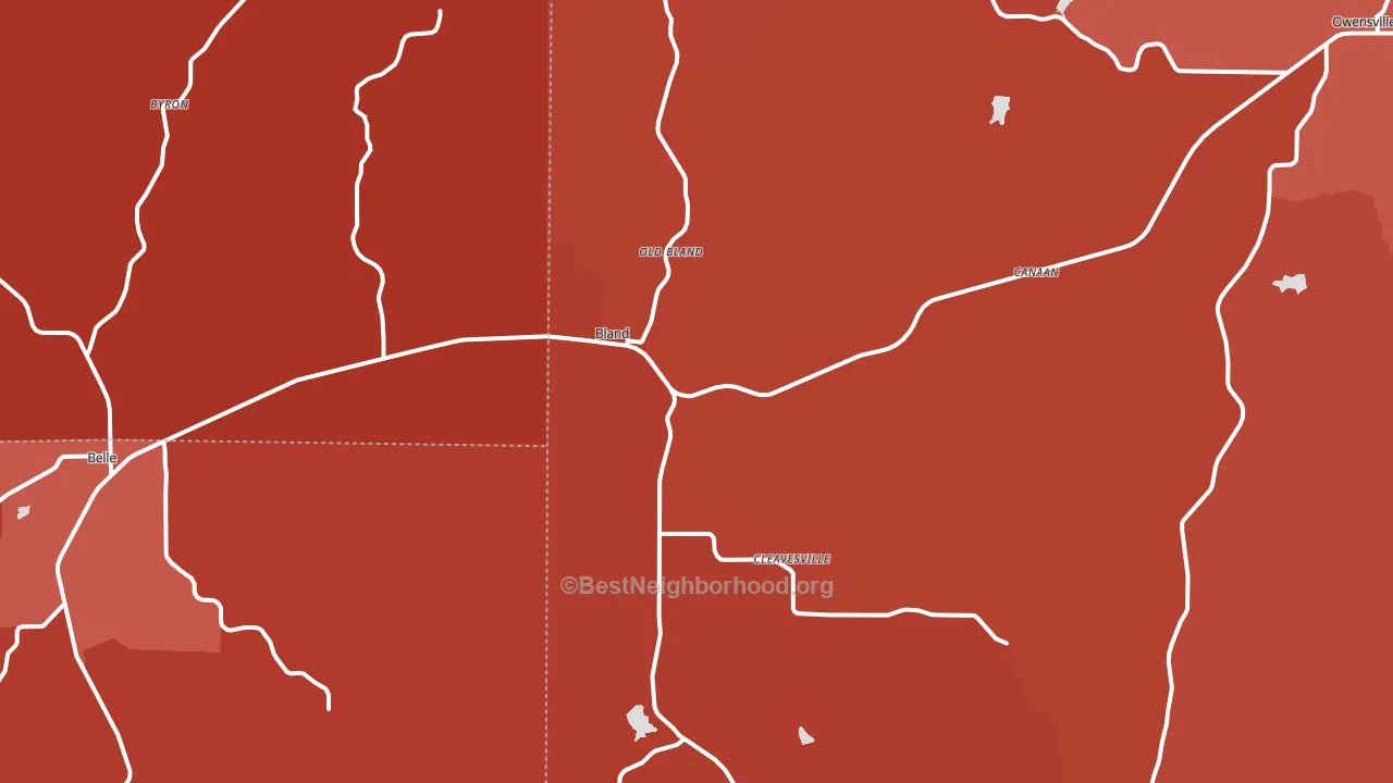 Bland, MO block-group political-lean map