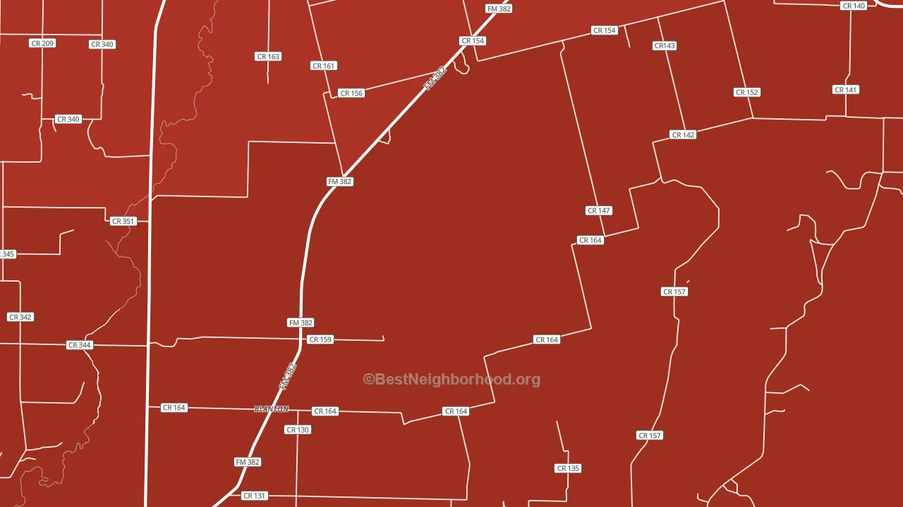 Blanton, TX block-group political-lean map