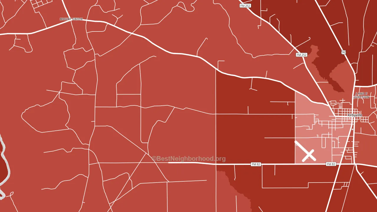 Bleakwood, TX block-group political-lean map