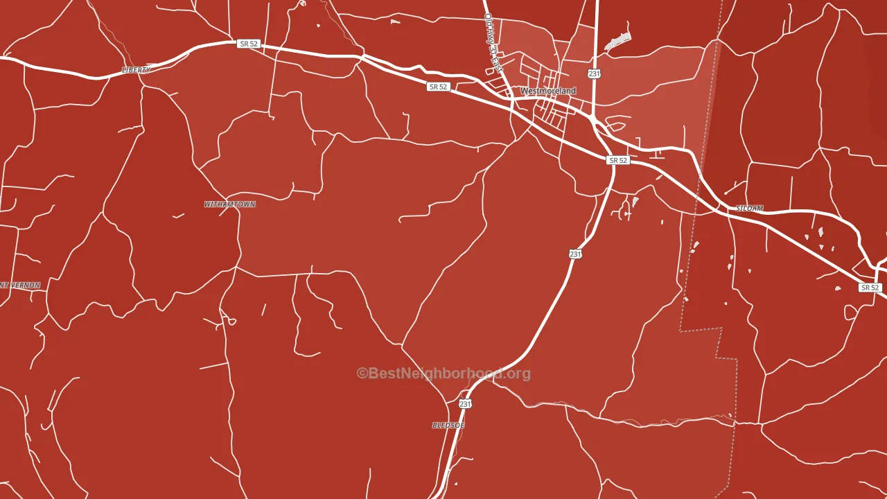 Bledsoe, TN block-group political-lean map