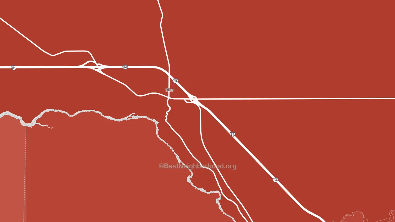 Bliss, ID block-group political-lean map