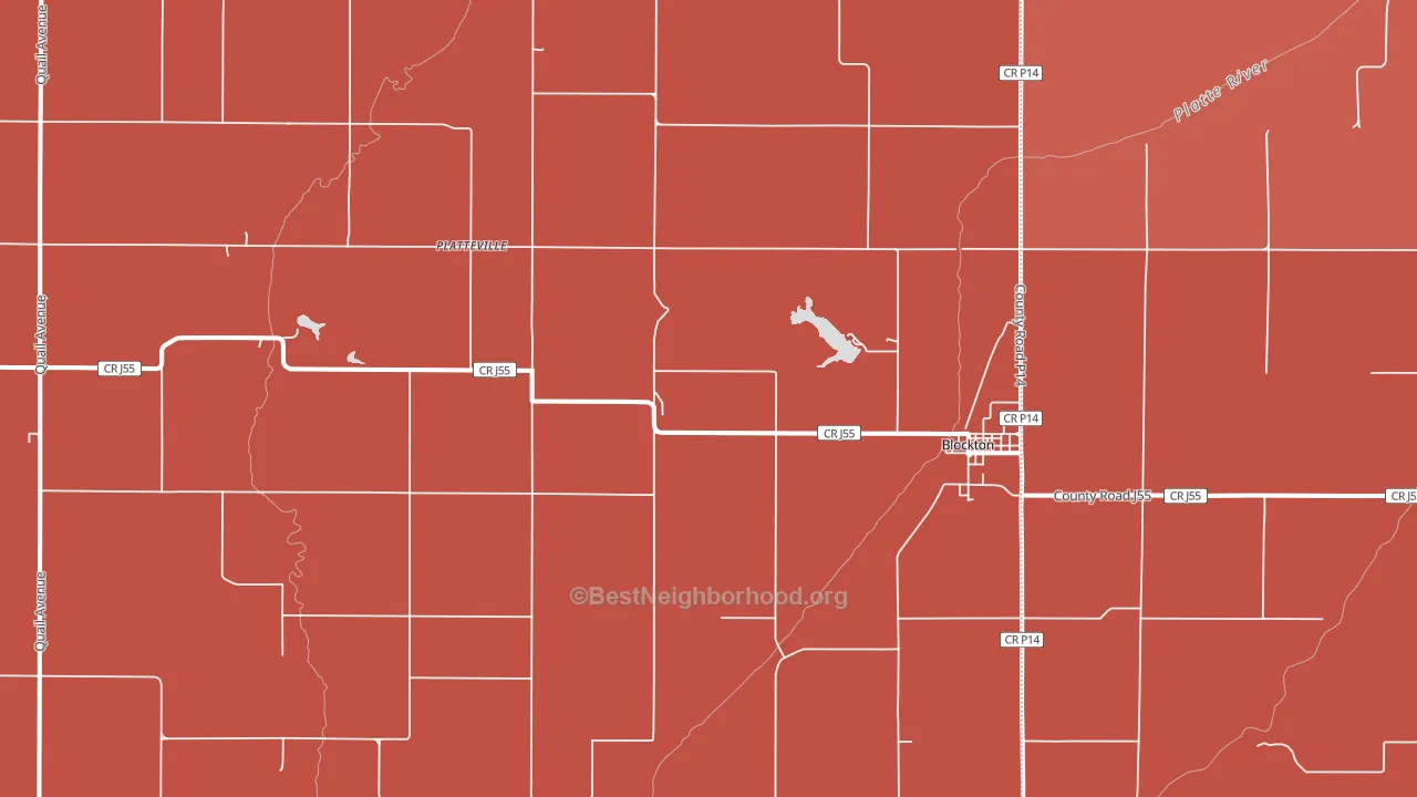 Blockton, IA block-group political-lean map