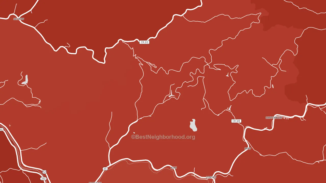 Blocton, WV block-group political-lean map