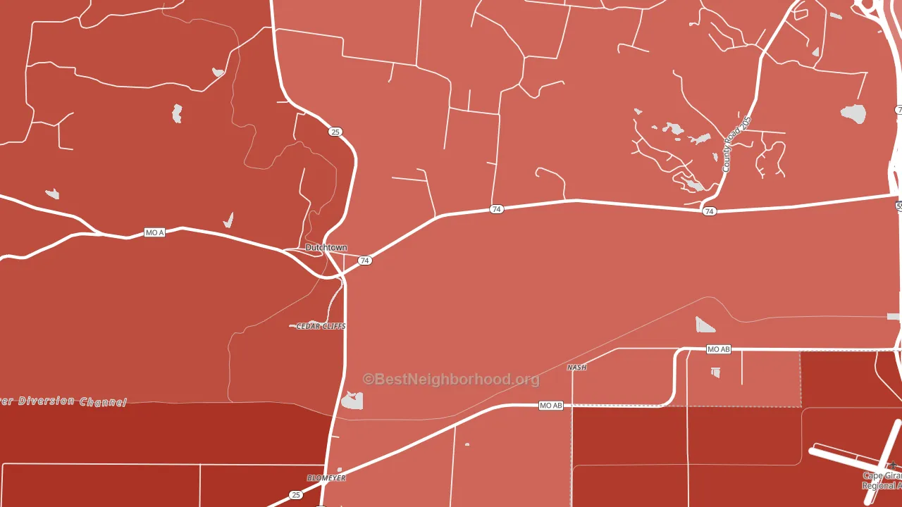 Blomeyer, MO block-group political-lean map