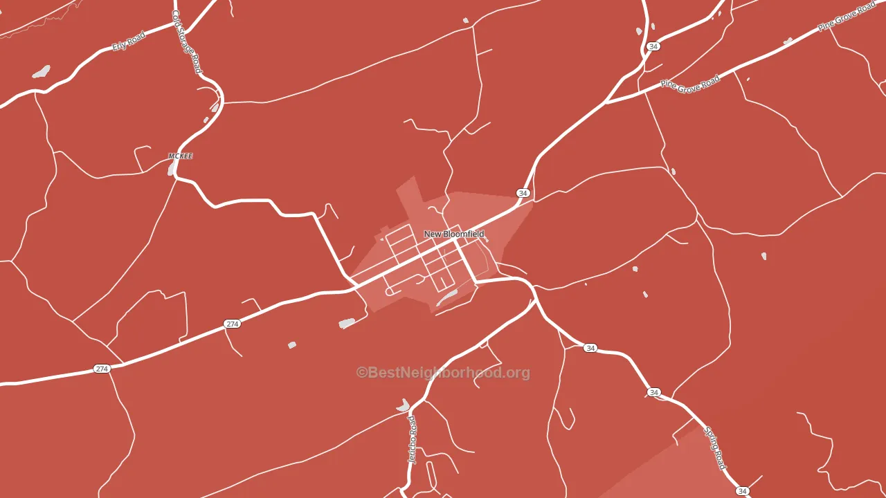 Bloomfield, PA block-group political-lean map