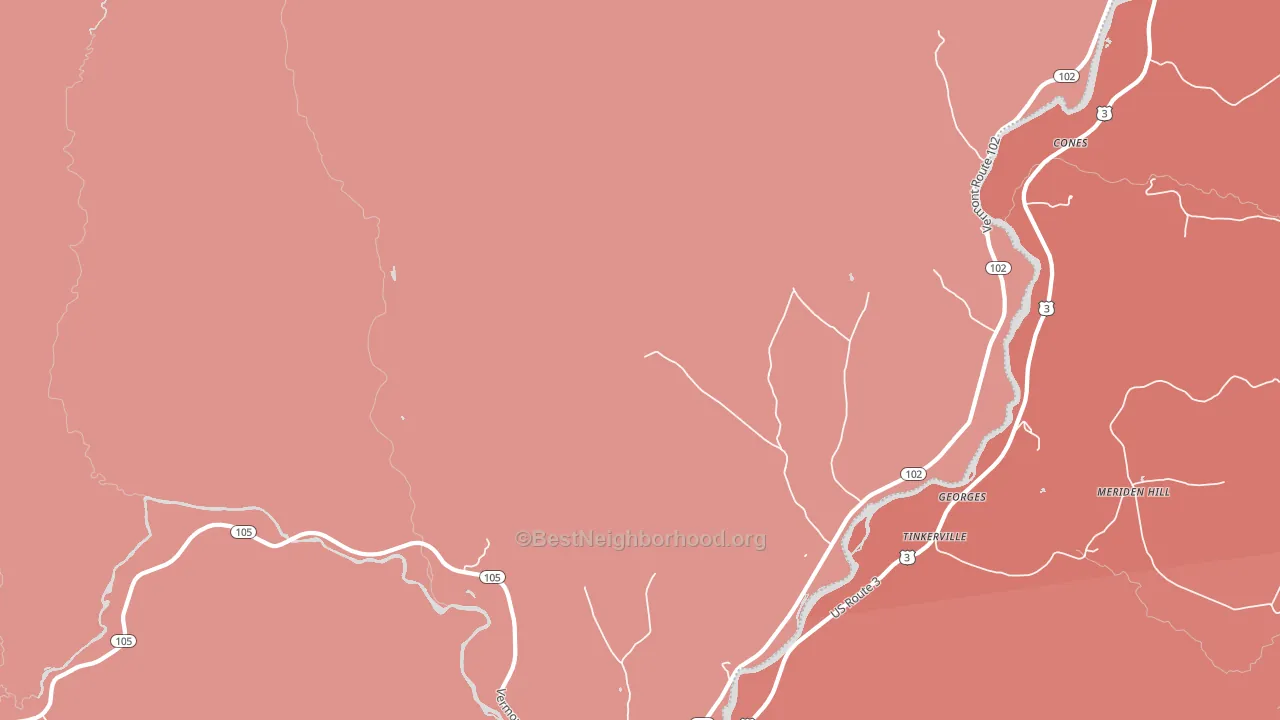 Bloomfield, VT block-group political-lean map