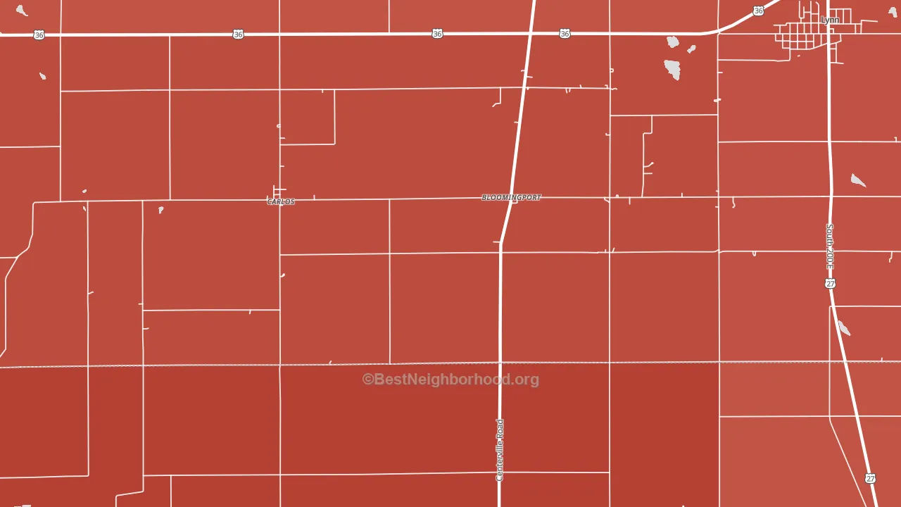 Bloomingport, IN block-group political-lean map