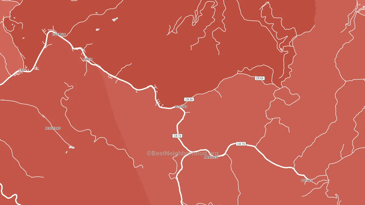 Blount, WV block-group political-lean map