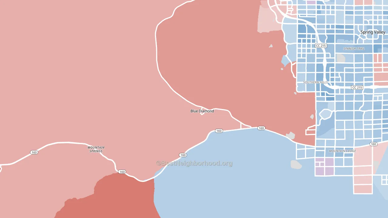 Blue Diamond, NV block-group political-lean map
