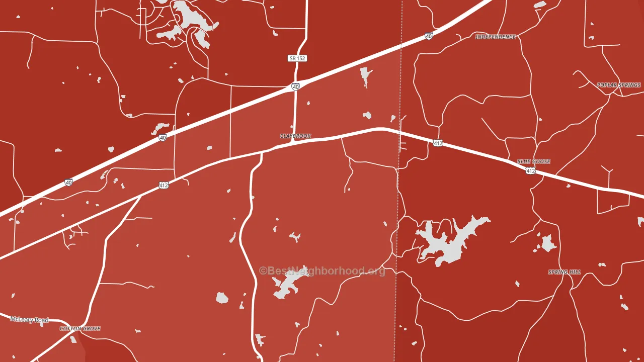 Blue Goose, TN block-group political-lean map
