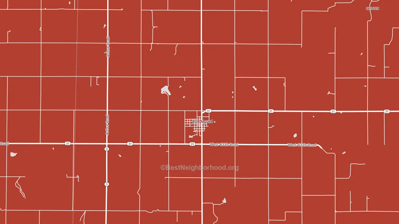 Blue Mound, KS block-group political-lean map