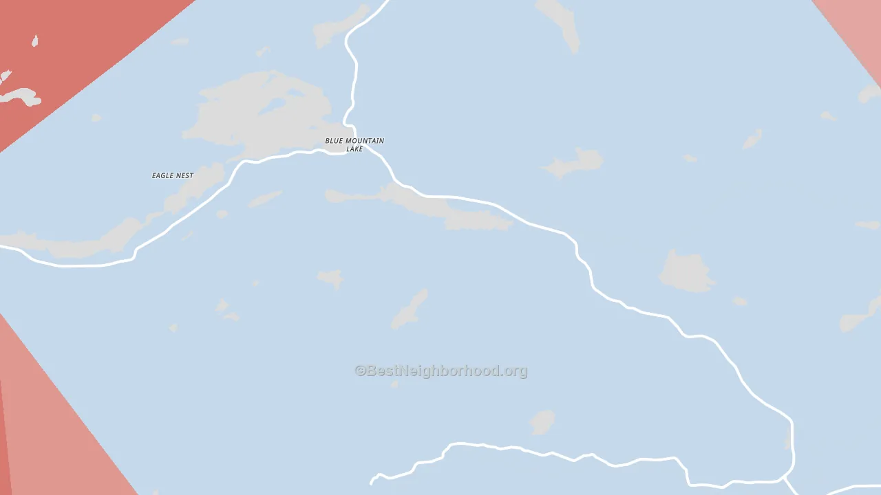 Blue Mountain Lake, NY block-group political-lean map
