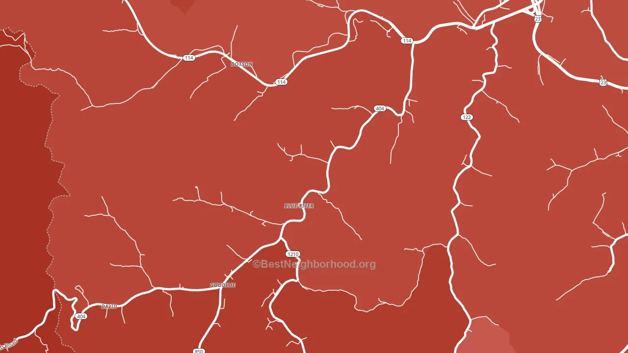 Blue River, KY block-group political-lean map