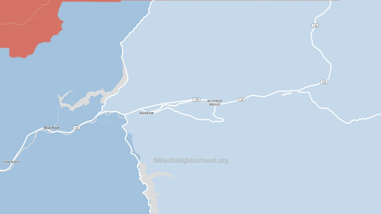 Blue River, OR block-group political-lean map