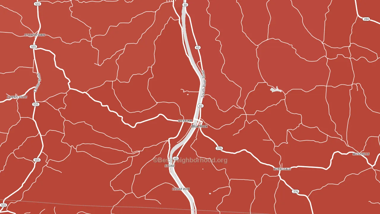 Blue Rock, OH block-group political-lean map