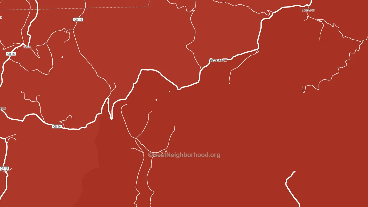 Blue Rock, WV block-group political-lean map