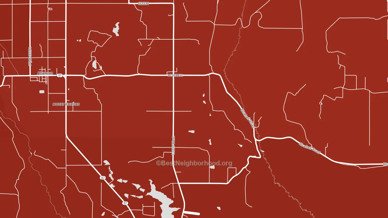 Bluebell, UT block-group political-lean map