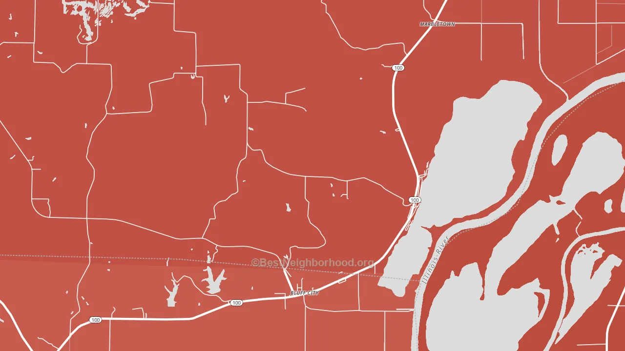 Bluff City, IL block-group political-lean map