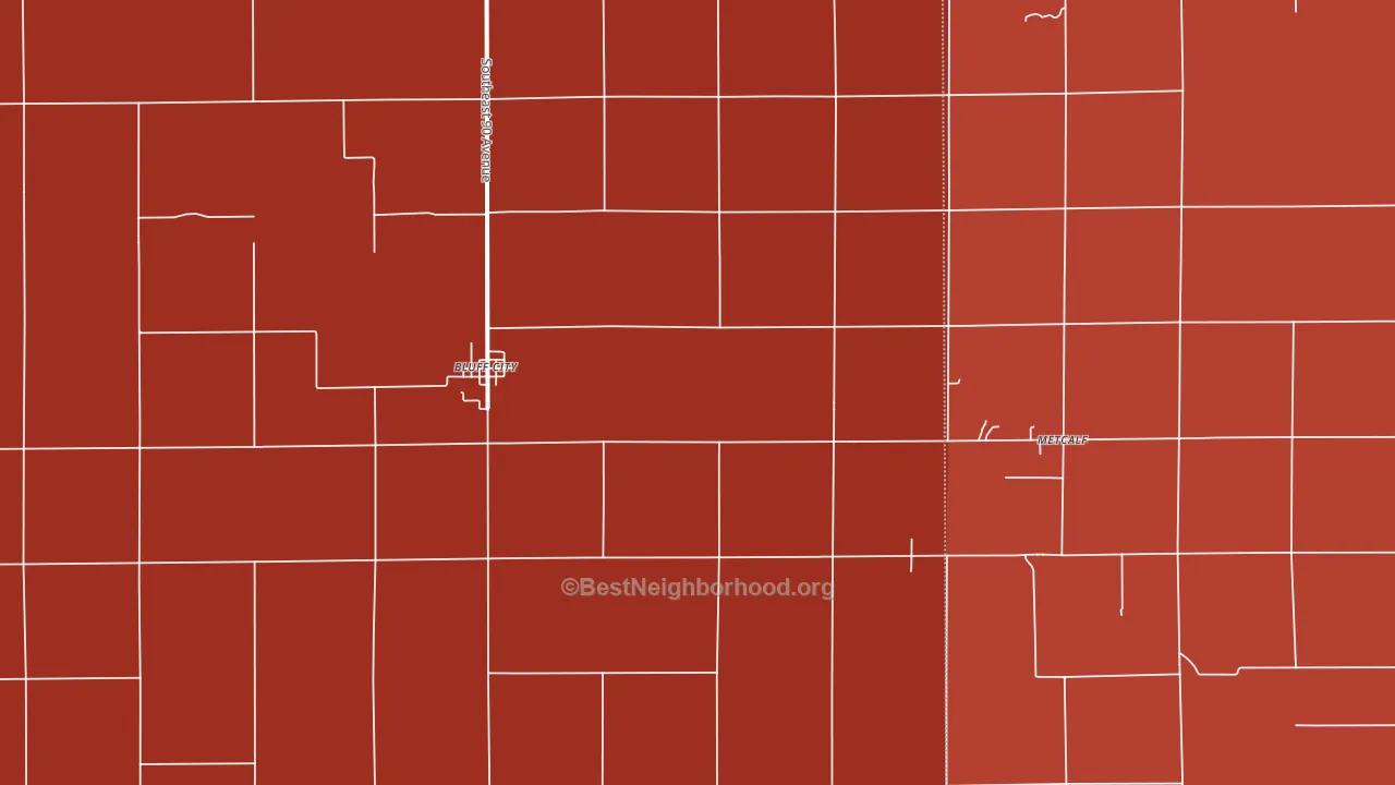 Bluff City, KS block-group political-lean map