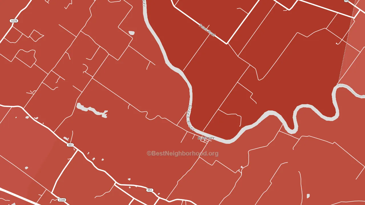 Bluff City, KY block-group political-lean map