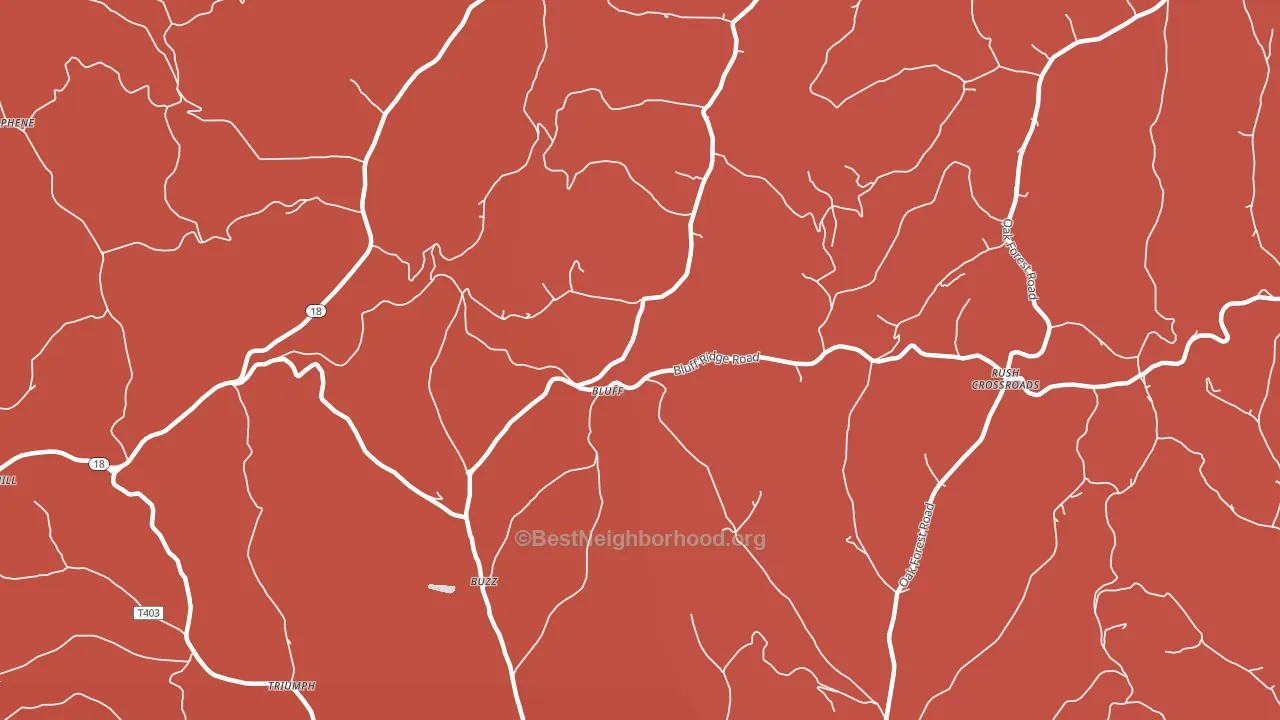 Bluff, PA block-group political-lean map