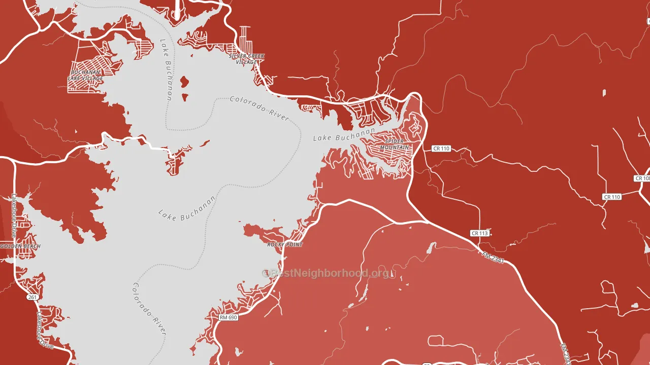 Bluffton, TX block-group political-lean map