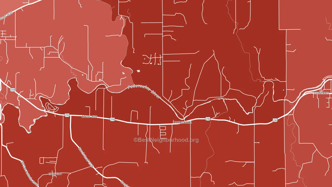 Blumenthal, TX block-group political-lean map