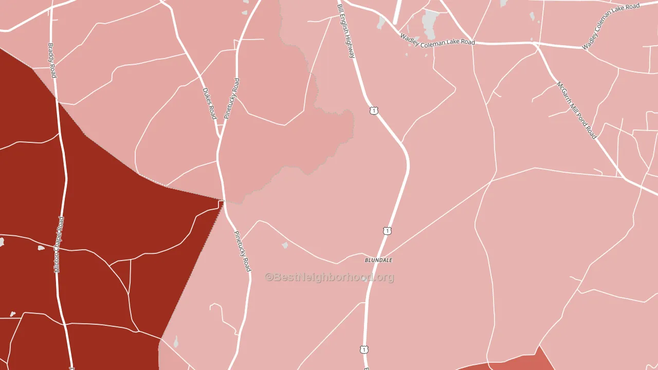 Blundale, GA block-group political-lean map