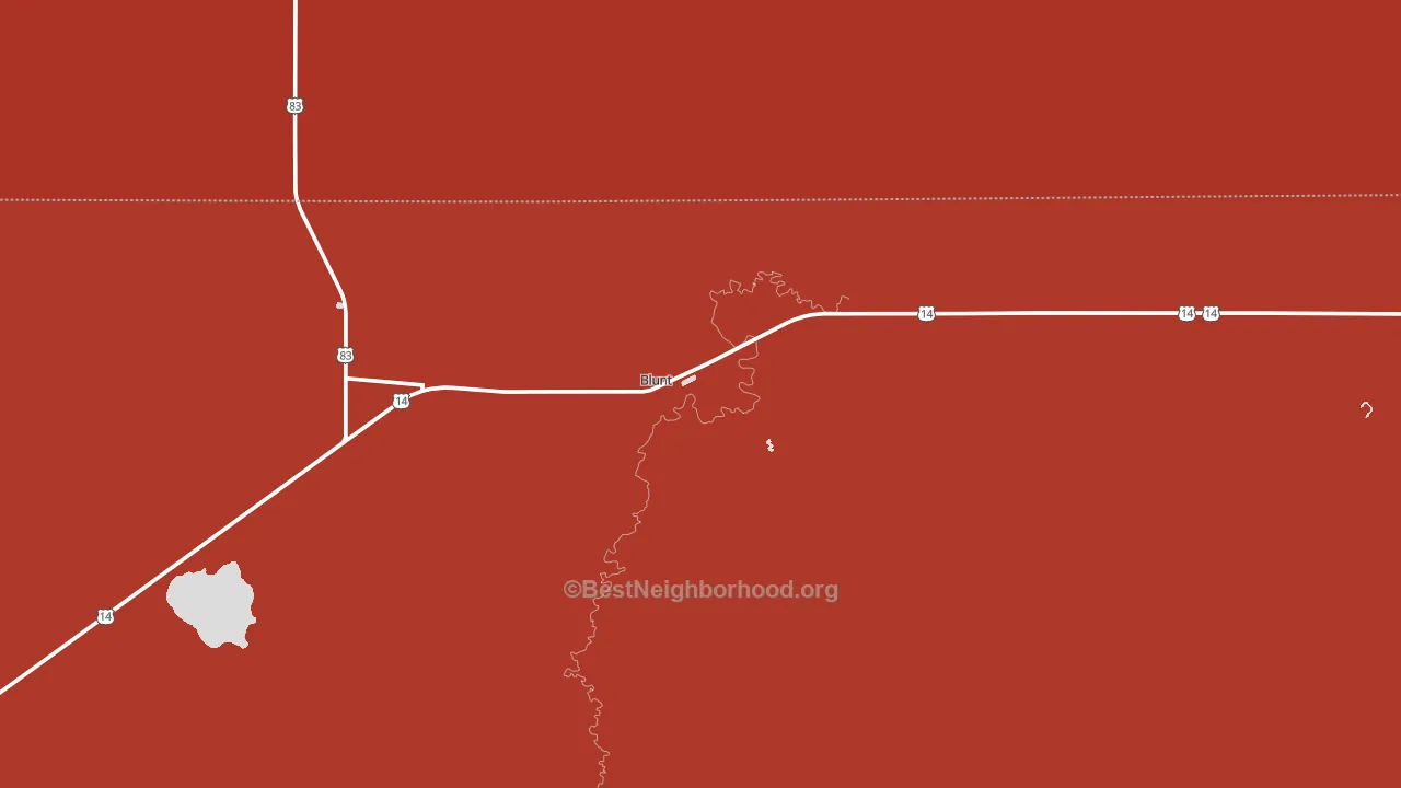 Blunt, SD block-group political-lean map