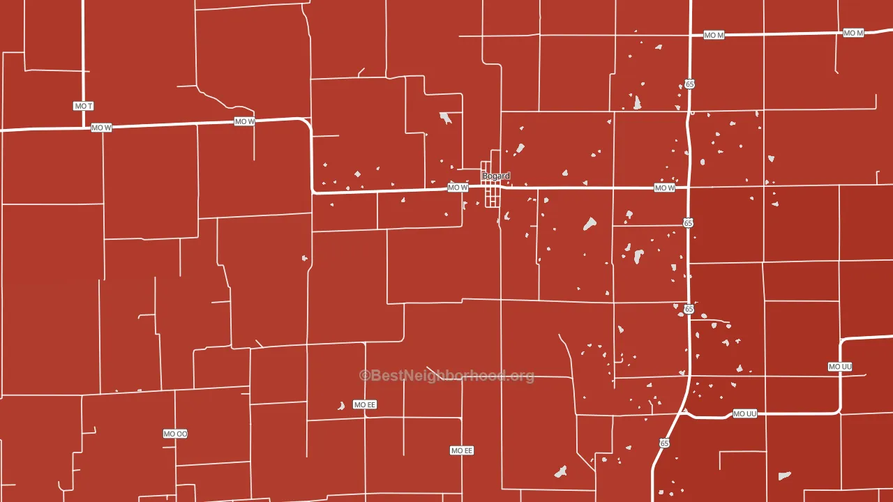 Bogard, MO block-group political-lean map