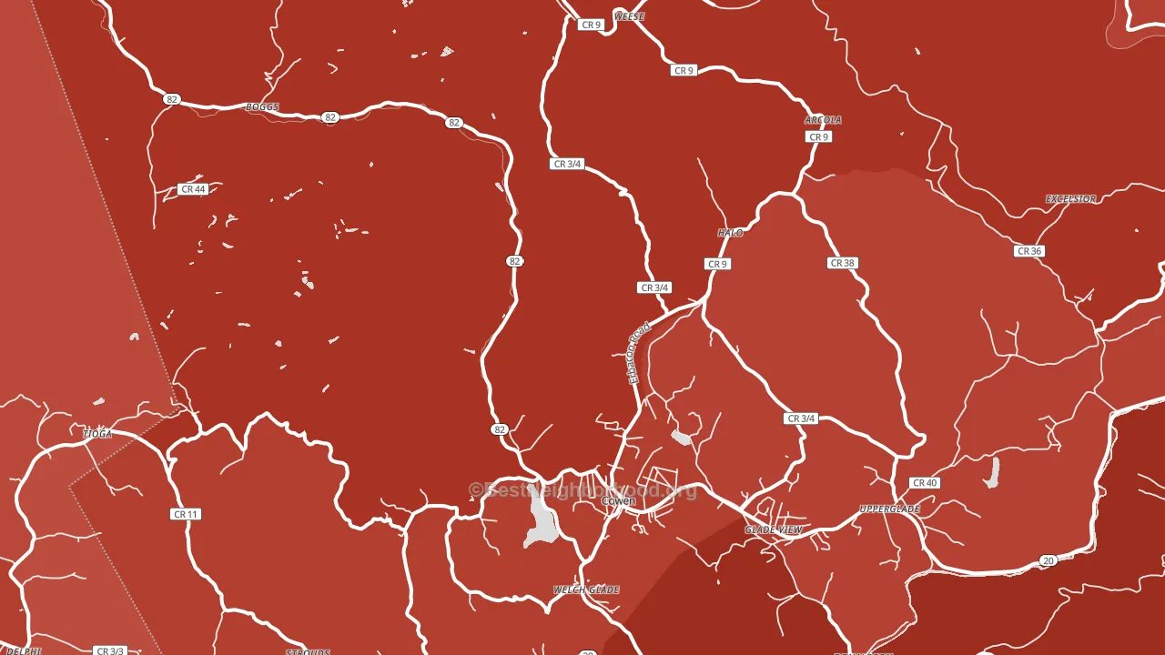 Boggs, WV block-group political-lean map