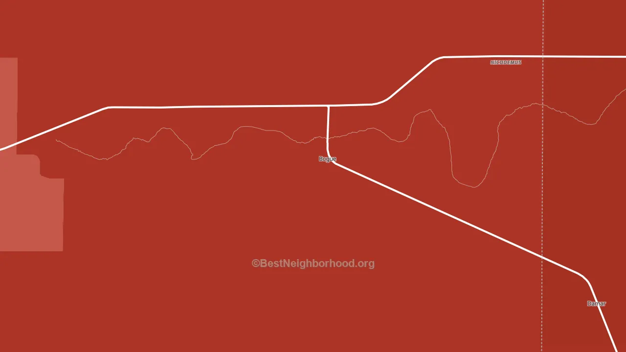 Bogue, KS block-group political-lean map