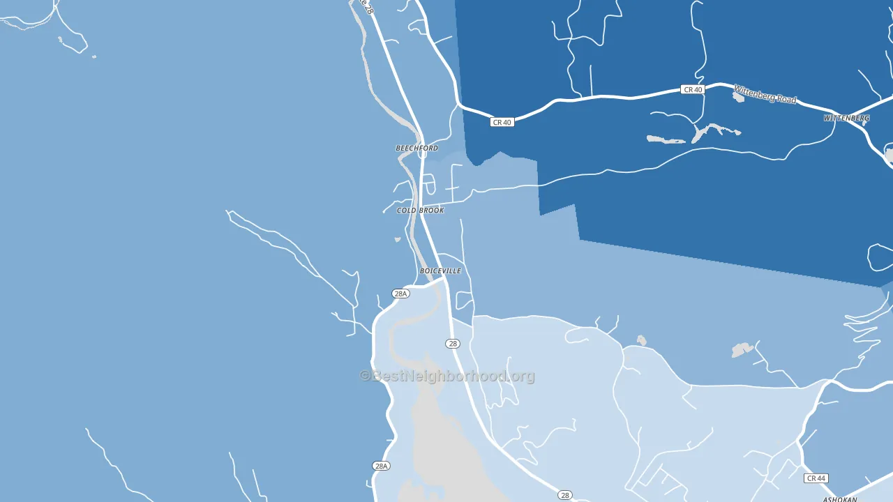 Boiceville, NY block-group political-lean map