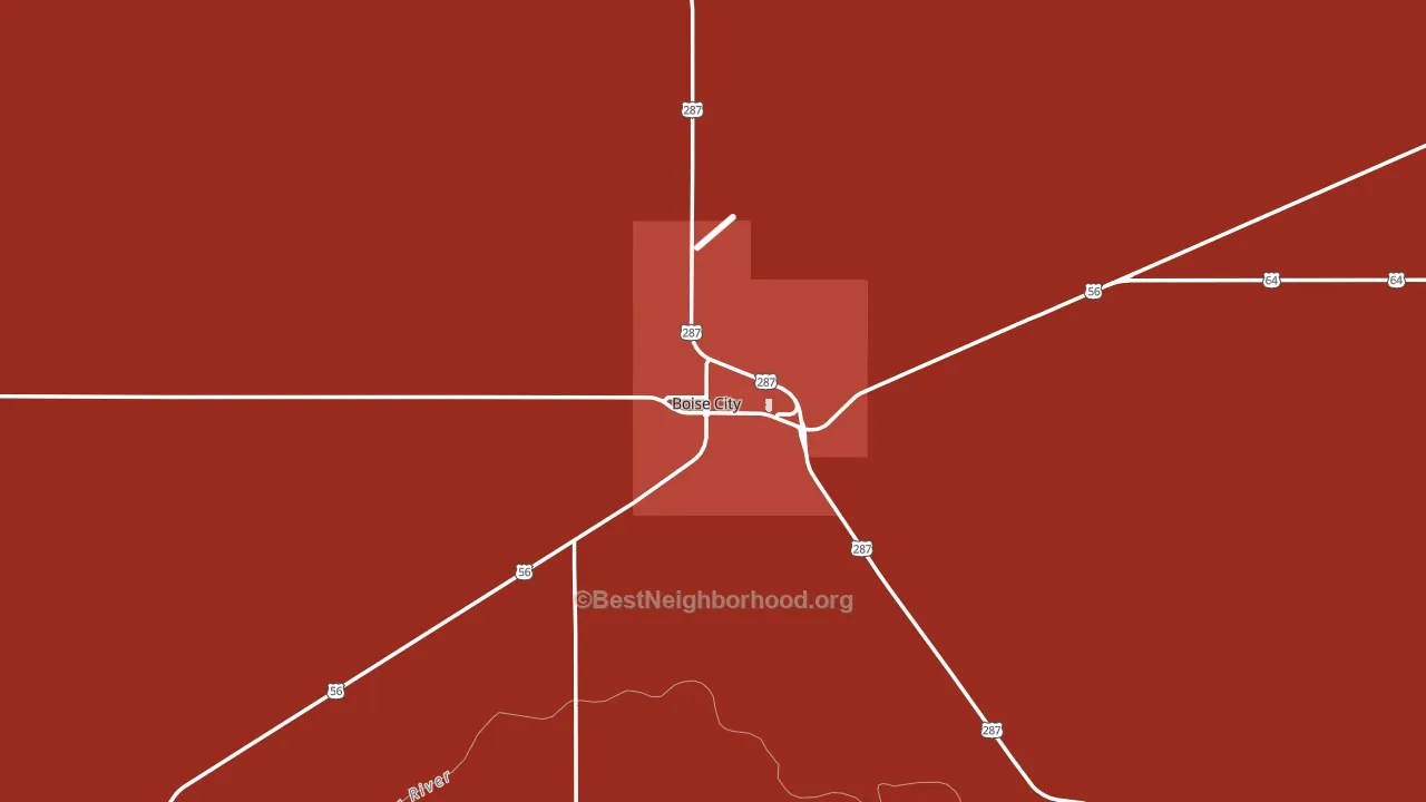 Boise City, OK block-group political-lean map