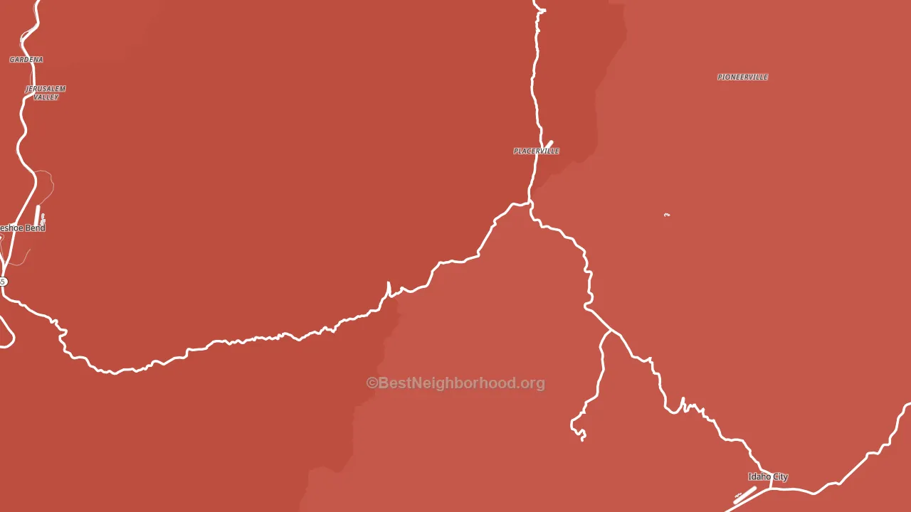 Boise County, ID block-group political-lean map