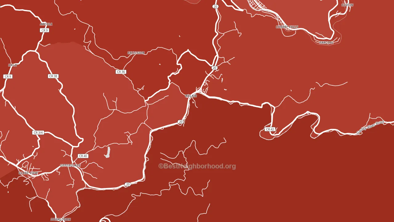 Bolair, WV block-group political-lean map