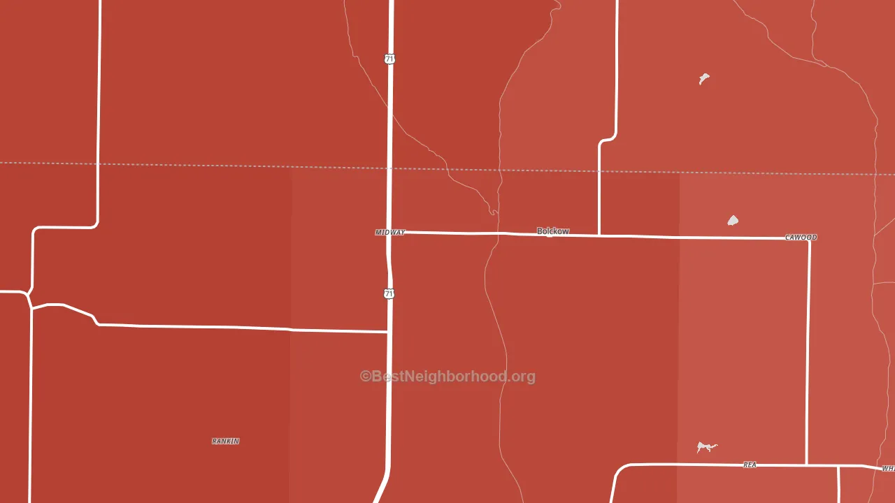Bolckow, MO block-group political-lean map