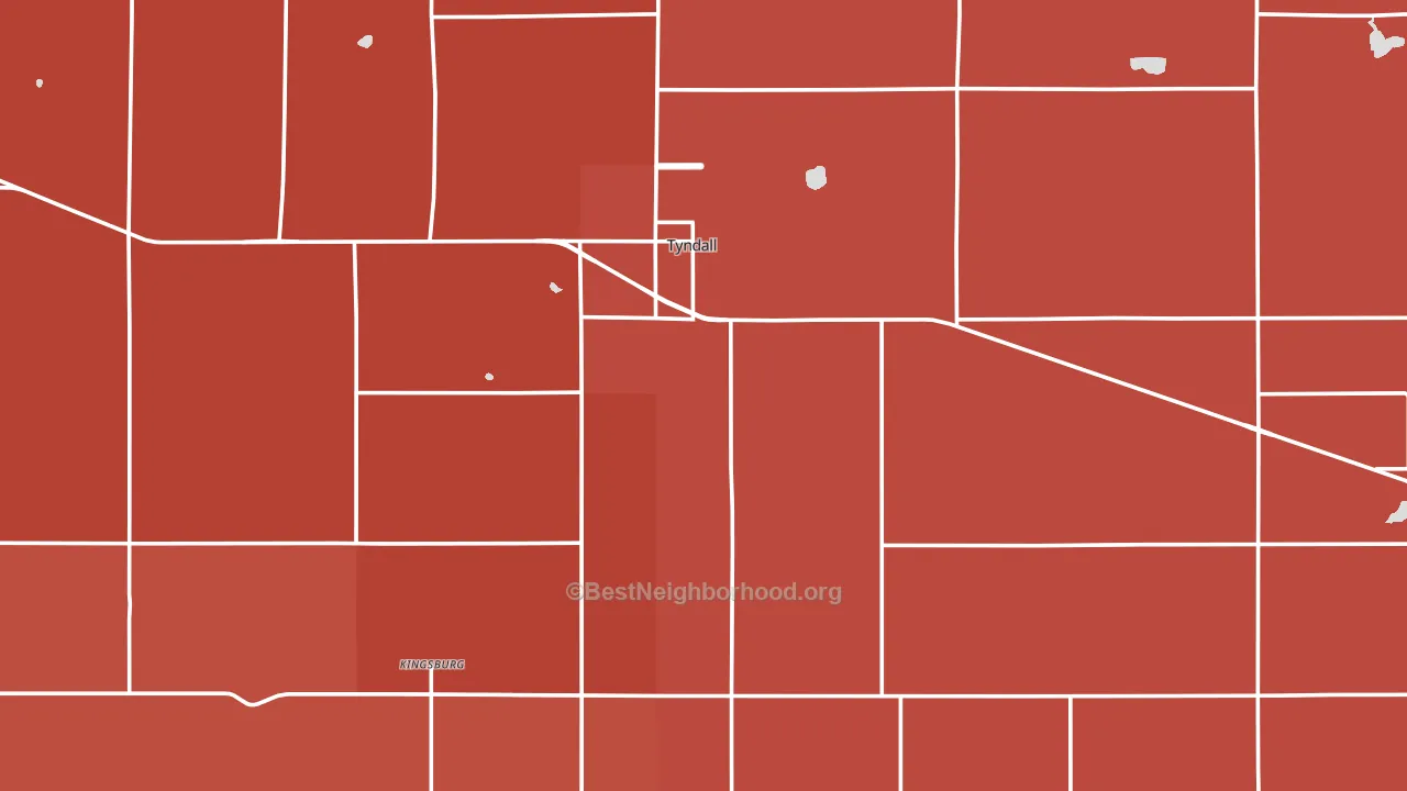 Bon Homme County, SD block-group political-lean map