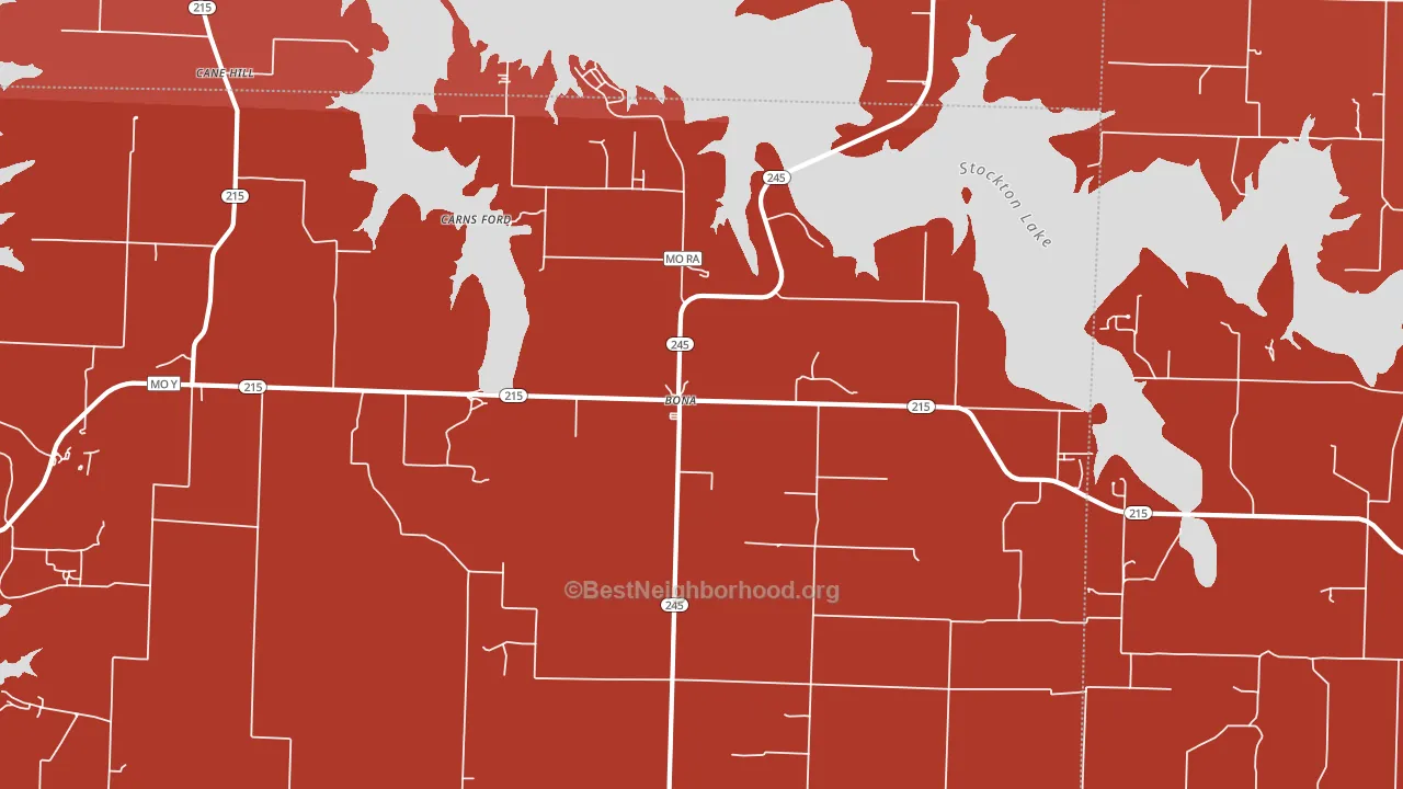 Bona, MO block-group political-lean map