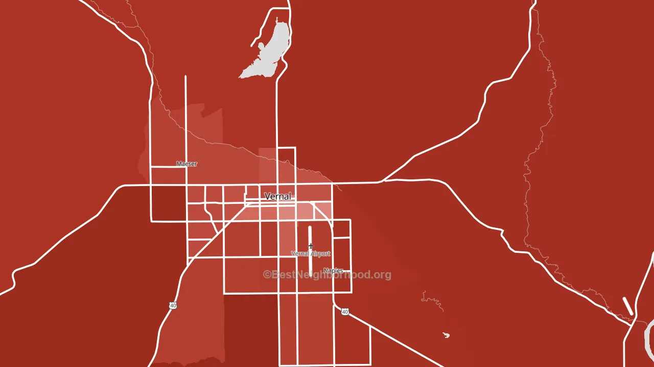 Bonanza, UT block-group political-lean map