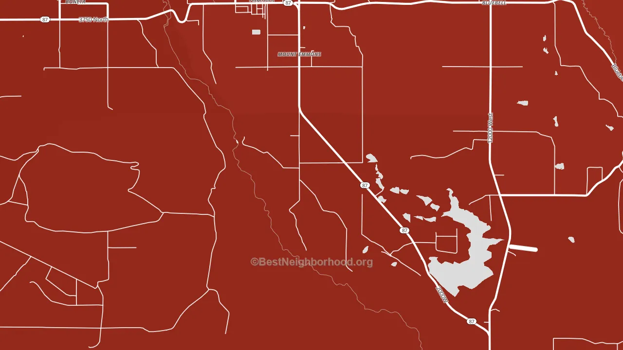 Boneta, UT block-group political-lean map