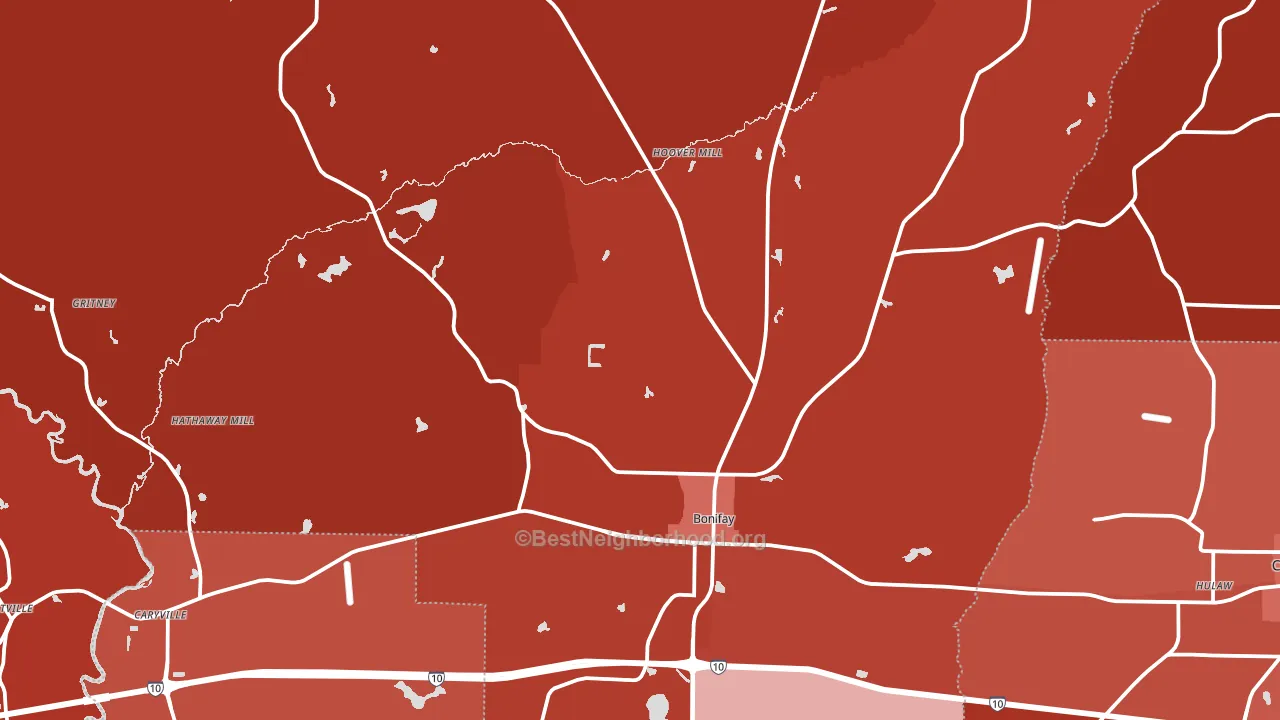 Bonifay, FL block-group political-lean map