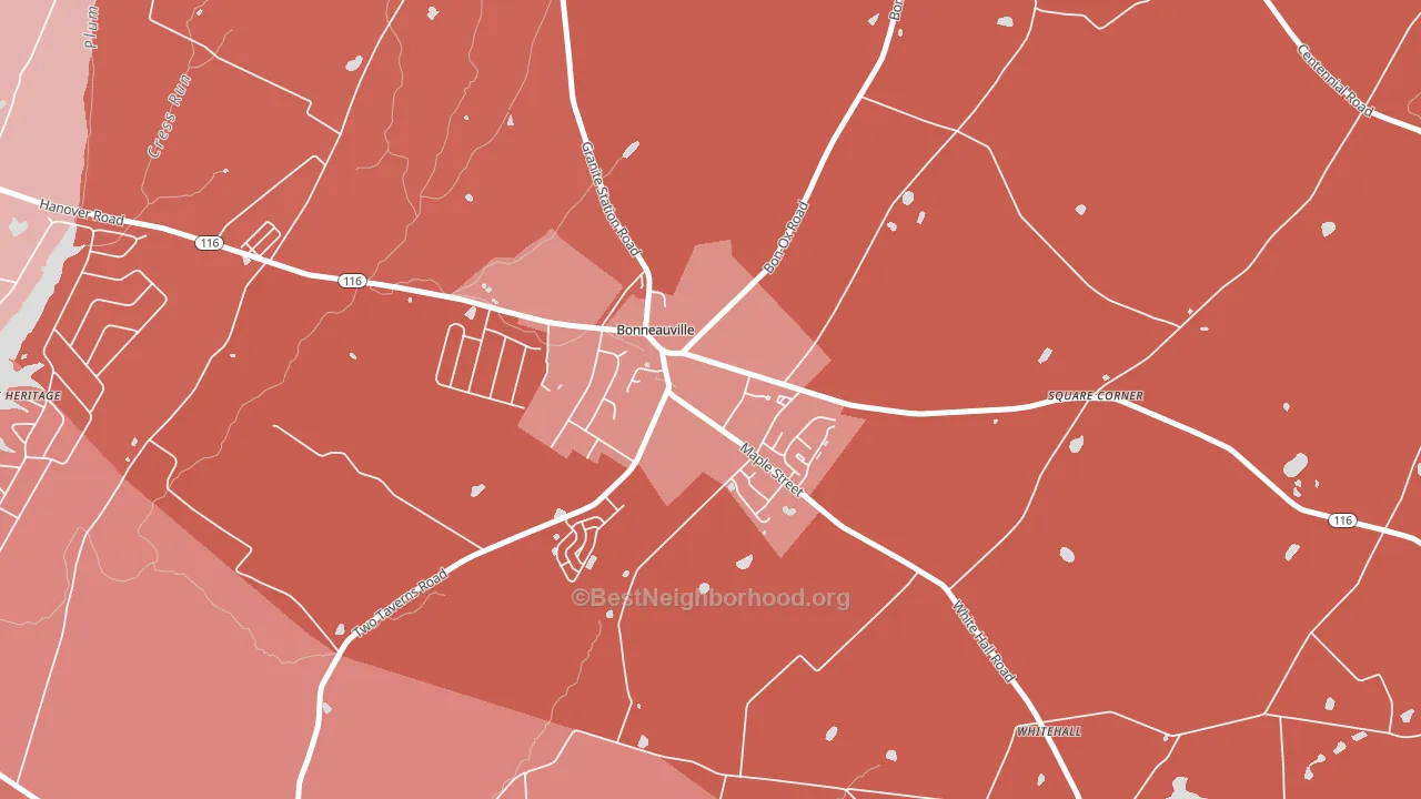Bonneauville, PA block-group political-lean map