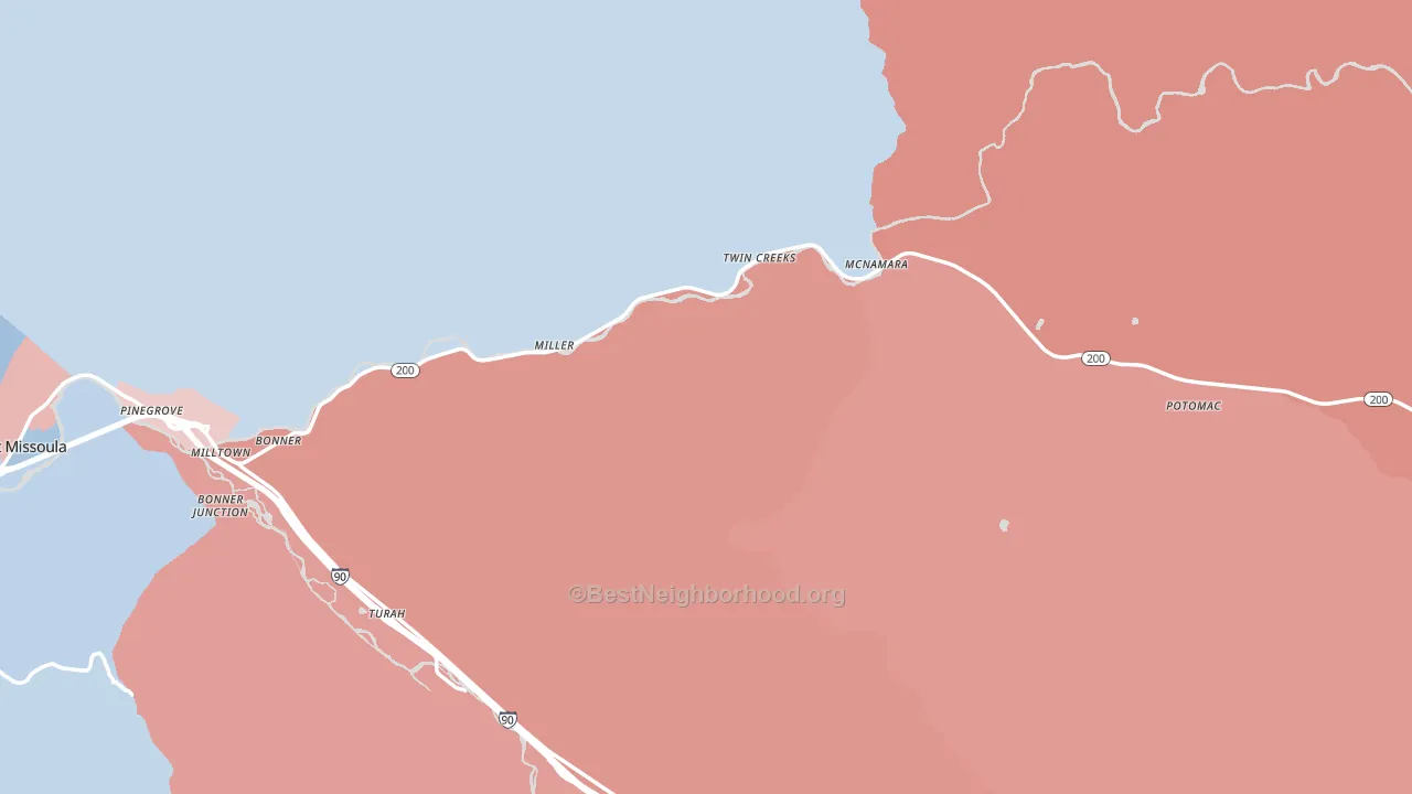 Bonner, MT block-group political-lean map