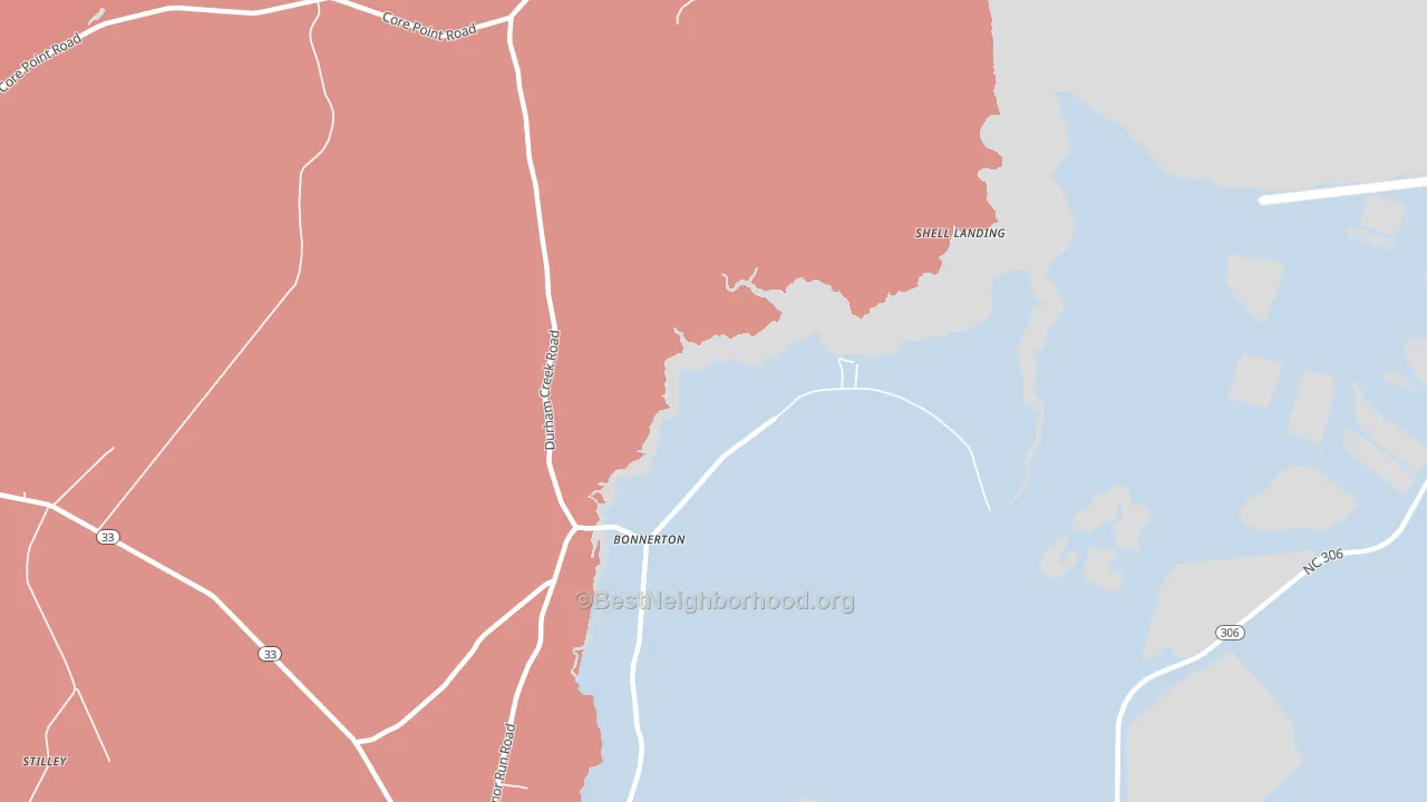 Bonnerton, NC block-group political-lean map