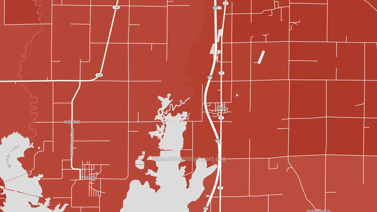 Bonnie, IL block-group political-lean map