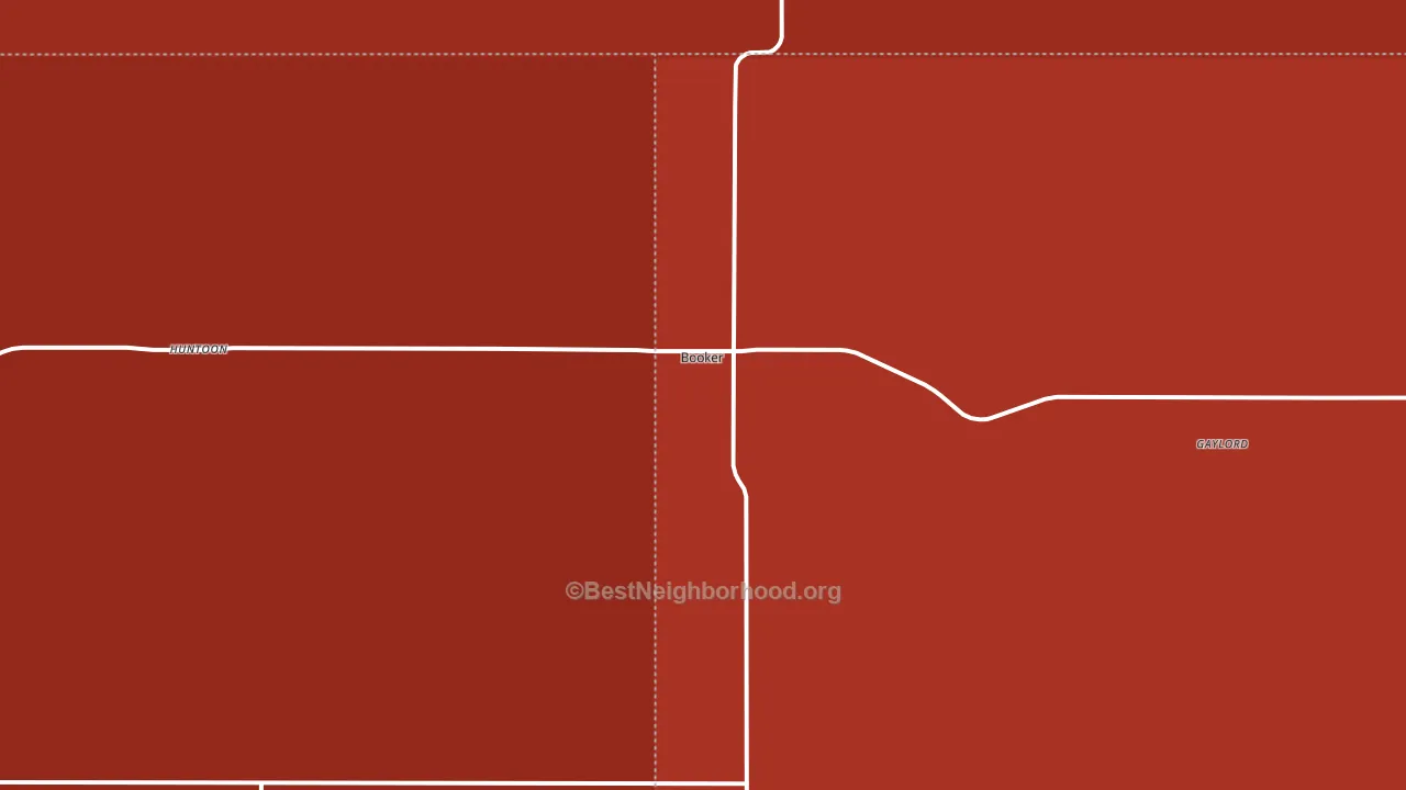 Booker, TX block-group political-lean map
