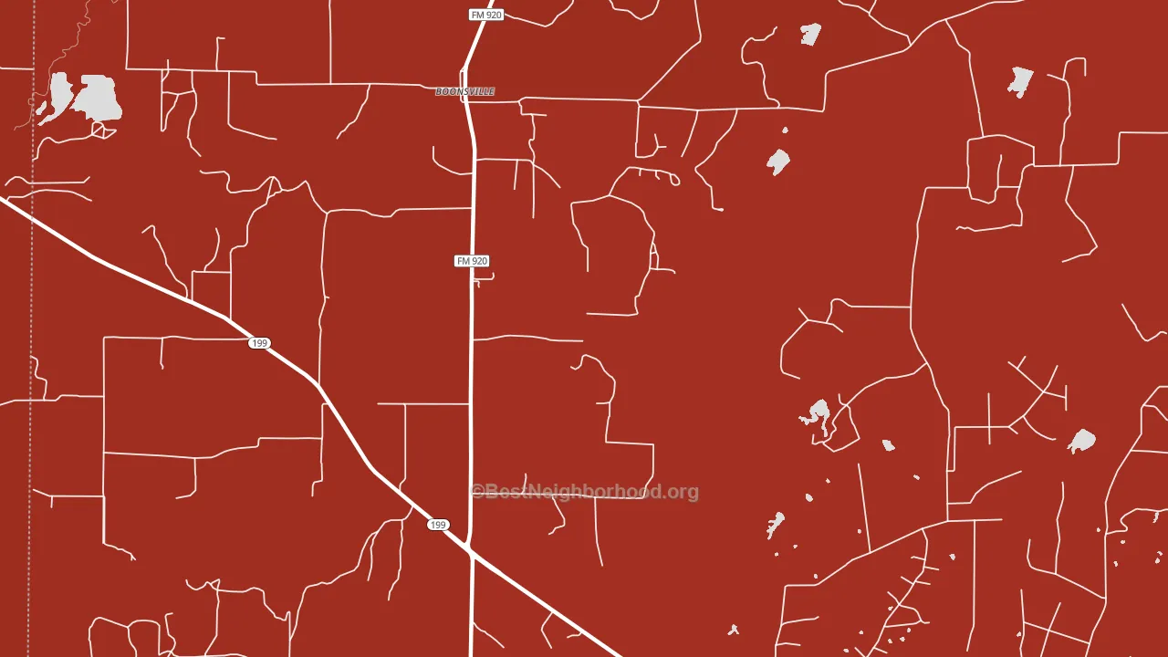 Boonsville, TX block-group political-lean map
