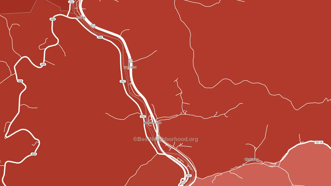 Borderland, WV block-group political-lean map