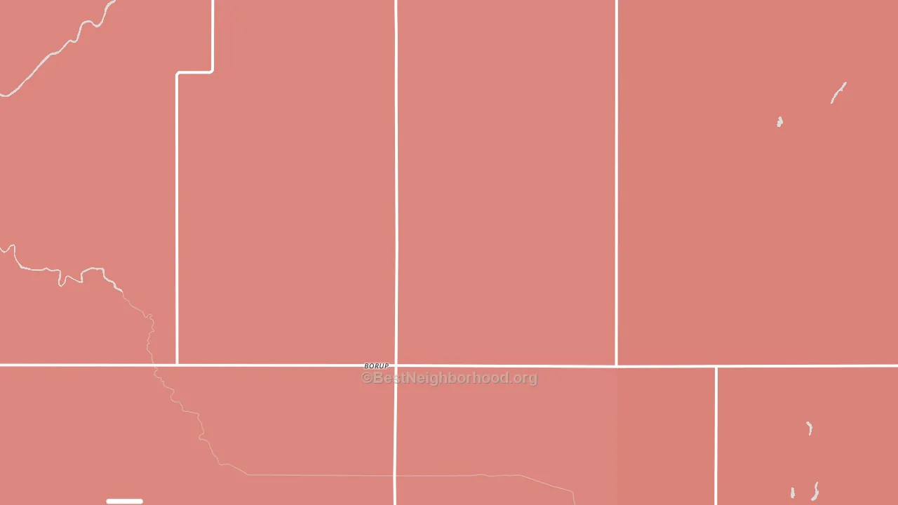 Borup, MN block-group political-lean map